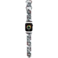 Apple Watch 38mm Hello Kitty Orjinal Lisanslı Etiket Graffiti Silikon Kordon - Krem