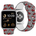 Apple Watch 38mm Hello Kitty Orjinal Lisanslı Fiyonklar & Çizgiler Silikon Kordon - Siyah