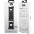 Apple Watch 38mm Karl Lagerfeld Orjinal Lisanslı İkonik Karl & Choupette Logolu Silikon Kordon - Beyaz