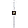 Apple Watch 38mm Karl Lagerfeld Orjinal Lisanslı İkonik Karl Head Logolu Silikon Kordon - Beyaz