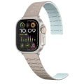 Apple Watch 38mm Kordon Çizgili Desenli Silikon KRD-111 Kordon - Yeşil