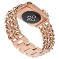 Apple Watch 38mm Kordon Cowboy Zincir Halkalı Metal Strap Kayış - Rose Gold
