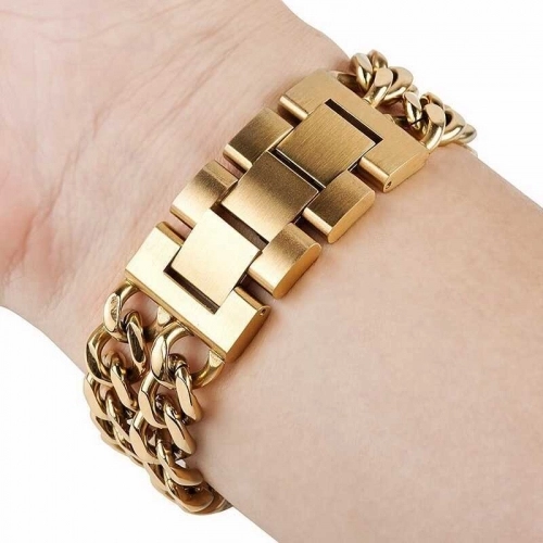 Apple Watch 38mm Kordon Cowboy Zincir Halkalı Metal Strap Kayış - Siyah