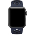 Apple Watch 38mm Kordon Spor Silikon Delikli KRD-02 - Lacivert