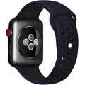 Apple Watch 38mm Kordon Spor Silikon Delikli KRD-02 - Lacivert