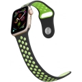 Apple Watch 38mm Kordon Spor Silikon Delikli KRD-02 - Yeşil