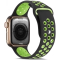 Apple Watch 38mm Kordon Spor Silikon Delikli KRD-02 - Yeşil