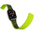 Apple Watch 38mm Kordon Youngkit Technological Magnetik Tak Çıkar Silikon Strap Kayış - Yeşil