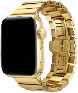 Apple Watch 44mm KRD-41 Ayarlanabilir Metal Kordon - Gold