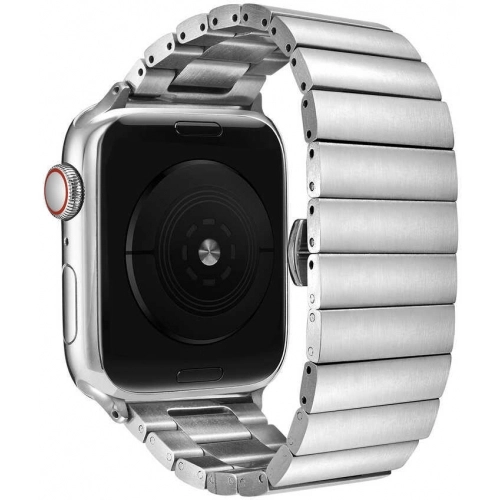 Apple Watch 38mm KRD-41 Ayarlanabilir Metal Kordon - Gümüş