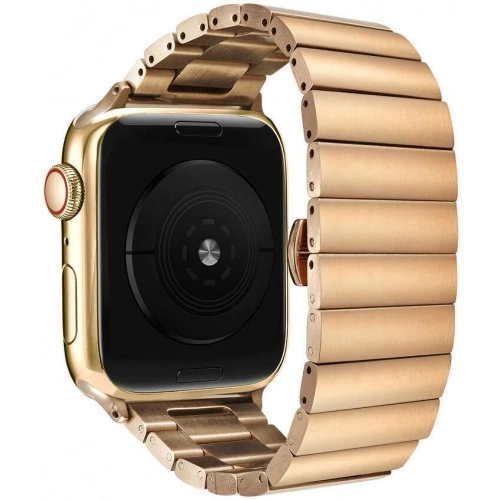 Apple Watch 44mm KRD-41 Ayarlanabilir Metal Kordon - Rose Gold