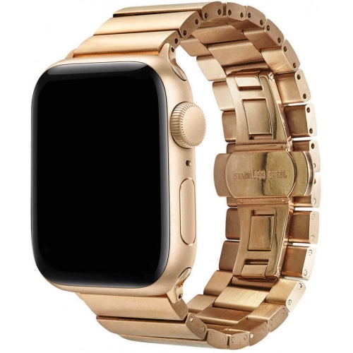 Apple Watch 38mm KRD-41 Ayarlanabilir Metal Kordon - Rose Gold