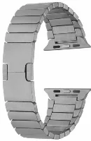 Apple Watch 38mm Metal Kordon Çizgi Tasarım Şık Ve Dayanıklı KRD-82 - Gri