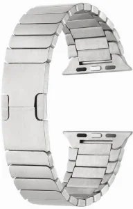 Apple Watch 38mm Metal Kordon Çizgi Tasarım Şık Ve Dayanıklı KRD-82 - Gümüş