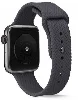 Apple Watch 38mm Silikon Kordon Hasır Örgü Dizayn - Beyaz