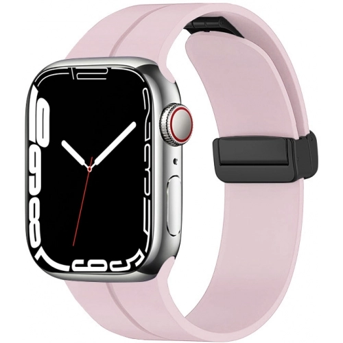 Apple Watch 38mm Silikon Kordon Zore KRD-84 Soft Pürüzsüz Metal Toka - Beyaz