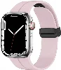 Apple Watch 38mm Silikon Kordon Zore KRD-84 Soft Pürüzsüz Metal Toka - Kırmızı