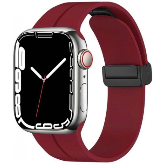 Apple Watch 38mm Silikon Kordon Zore KRD-84 Soft Pürüzsüz Metal Toka - Koyu Mor