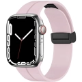 Apple Watch 38mm Silikon Kordon Zore KRD-84 Soft Pürüzsüz Metal Toka - Lacivert