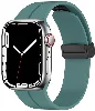 Apple Watch 38mm Silikon Kordon Zore KRD-84 Soft Pürüzsüz Metal Toka - Yeşil