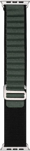 Apple Watch 38mm Zore Band-74 Hasır Kordon - Siyah-Yeşil