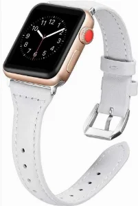 Apple Watch 40mm Deri Kordon KRD-28 - Beyaz
