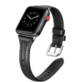 Apple Watch 40mm Deri Kordon KRD-28 - Siyah