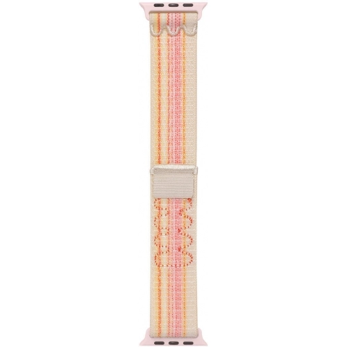 Apple Watch 40mm Hasır Kordon Strap Kayış Naylon Örgüİşlemeli KRD-91 - Pembe