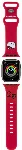 Apple Watch 40mm Hello Kitty Orjinal Lisanslı Yazı Logolu Fiyonk & Kitty Head Silikon Kordon - Kırmızı
