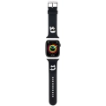 Apple Watch 40mm Karl Lagerfeld Orjinal Lisanslı İkonik Karl & Choupette Logolu Silikon Kordon - Siyah