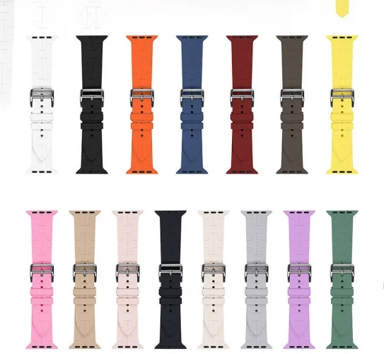 Apple Watch 40mm Kordon Metal Toka Tasarımlı KRD-92 Silikon Kordon - Lila