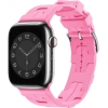 Apple Watch 40mm Kordon Metal Toka Tasarımlı KRD-92 Silikon Kordon - Pembe