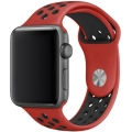 Apple Watch 40mm Kordon Spor Silikon Delikli KRD-02 - Kırmızı