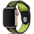 Apple Watch 40mm Kordon Spor Silikon Delikli KRD-02 - Koyu Yeşil