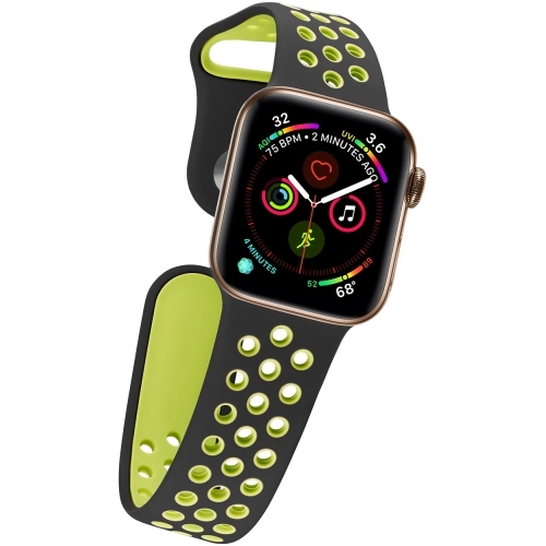 Apple Watch 40mm Kordon Spor Silikon Delikli KRD-02 - Koyu Yeşil