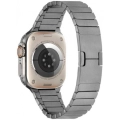 Apple Watch 40mm Metal Kordon Çizgi Tasarım Şık Ve Dayanıklı KRD-82 - Gri