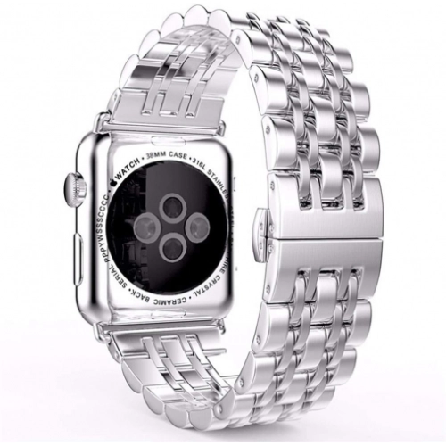 Apple Watch 40mm Metal Kordon Klipsli KRD-14 - Gümüş