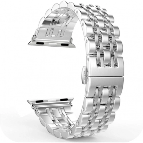 Apple Watch 40mm Metal Kordon Klipsli KRD-14 - Gümüş