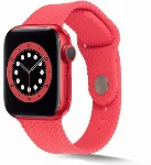 Apple Watch 40mm Silikon Kordon Hasır Örgü Dizayn - Pembe