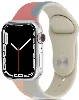 Apple Watch 40mm Silikon Kordon Renkli Desenli Esnek KRD-62 - Grape Fruit