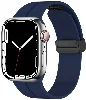 Apple Watch 40mm Silikon Kordon Zore KRD-84 Soft Pürüzsüz Metal Toka - Lacivert