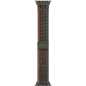 Apple Watch 41mm Hasır Kordon Strap Kayış Naylon Örgüİşlemeli KRD-91 - Koyu Yeşil