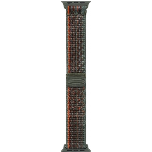 Apple Watch 41mm Hasır Kordon Strap Kayış Naylon Örgüİşlemeli KRD-91 - Koyu Yeşil