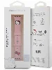 Apple Watch 41mm Hello Kitty Orjinal Lisanslı Yazı Logolu Fiyonk & Kitty Head Silikon Kordon - Pembe