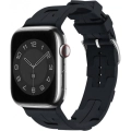 Apple Watch 41mm Kordon Metal Toka Tasarımlı KRD-92 Silikon Kordon - Midnight