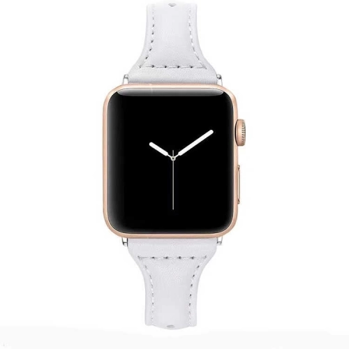 Apple Watch 42mm Deri Kordon KRD-28 - Beyaz