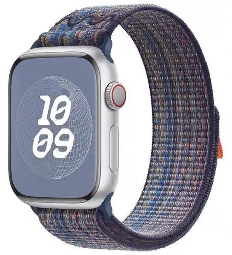 Apple Watch 42mm Hasır Kordon Strap Kayış Naylon Örgüİşlemeli KRD-91 - Mavi