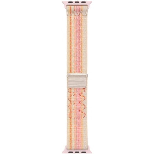 Apple Watch 42mm Hasır Kordon Strap Kayış Naylon Örgüİşlemeli KRD-91 - Pembe