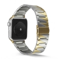 Apple Watch 42mm Kordon KRD-48 Metal Strap Kayış Üçgen Parçalı - Gümüş - Gold