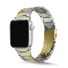 Apple Watch 42mm Kordon KRD-48 Metal Strap Kayış Üçgen Parçalı - Gümüş - Gold